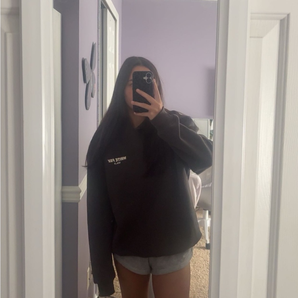 Dark Grey White Fox Hoodie